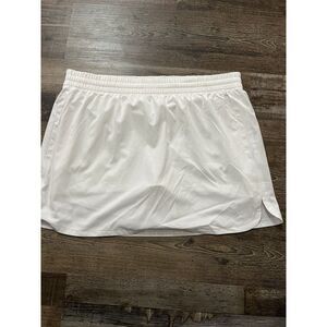 NWT DSG Mid-Rise Stride‎ Skort Pure White Women's Size XL
